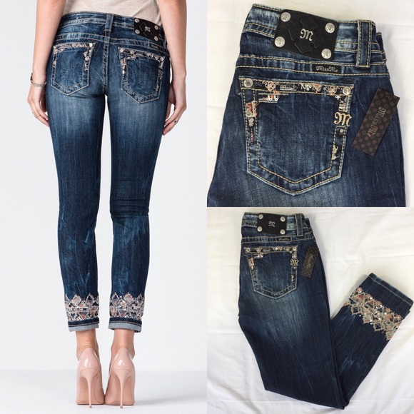 miss me cuffed skinny jeans